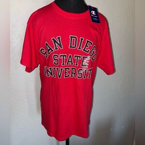 Champion San Diego Aztecs T-Shirt Men's Size M Red SDSU Logo NCAA